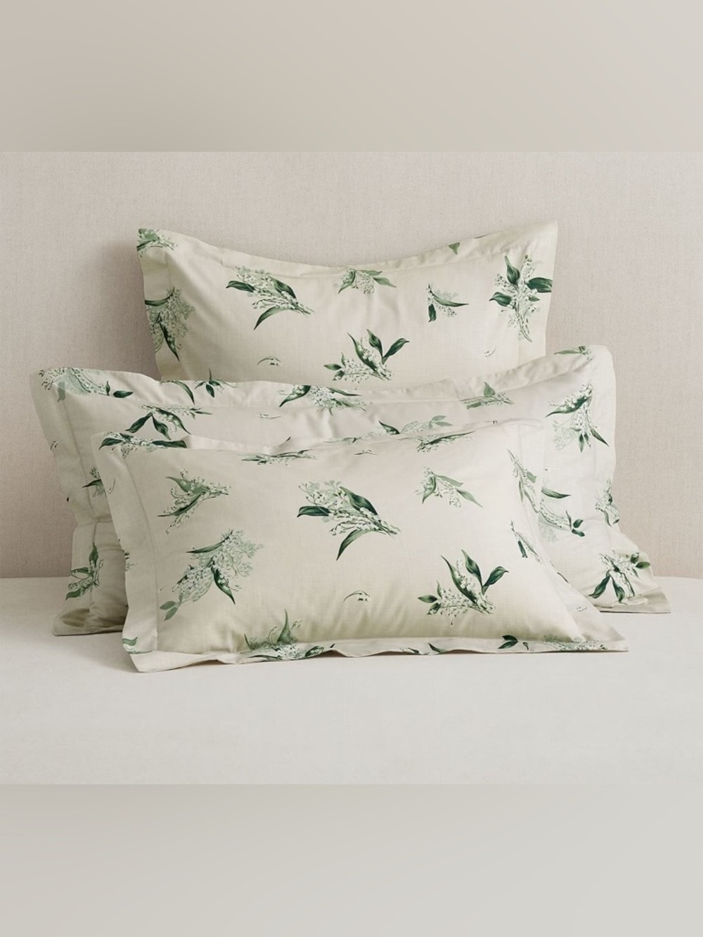 Monique Lhuillier Pottery Barn Lilly of the Valley Cotton Pillow Sham King NWT